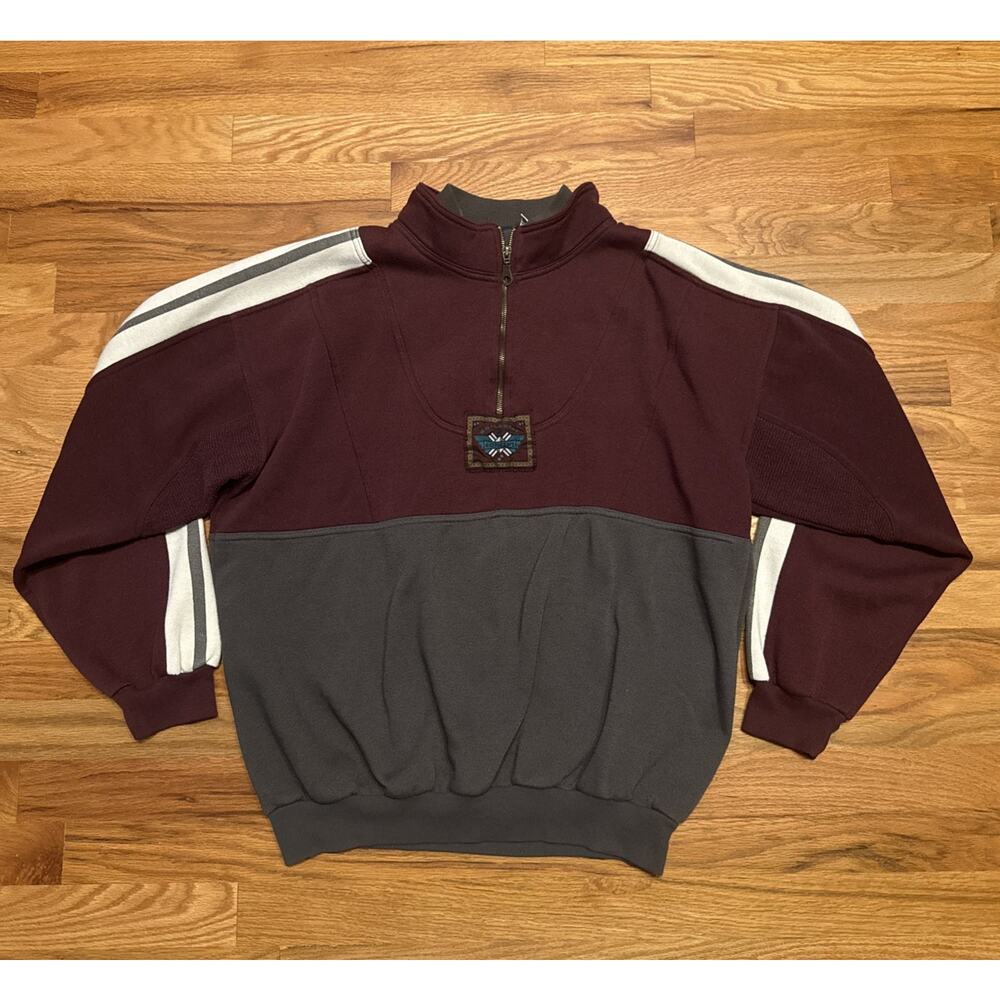Vintage 90s Worldwide Concepts Colorblock 1/4 Zip Pullover Size Large